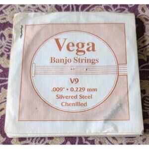 Vega Banjo Strings Set of 6 Silvered Steel Chenilled NOS